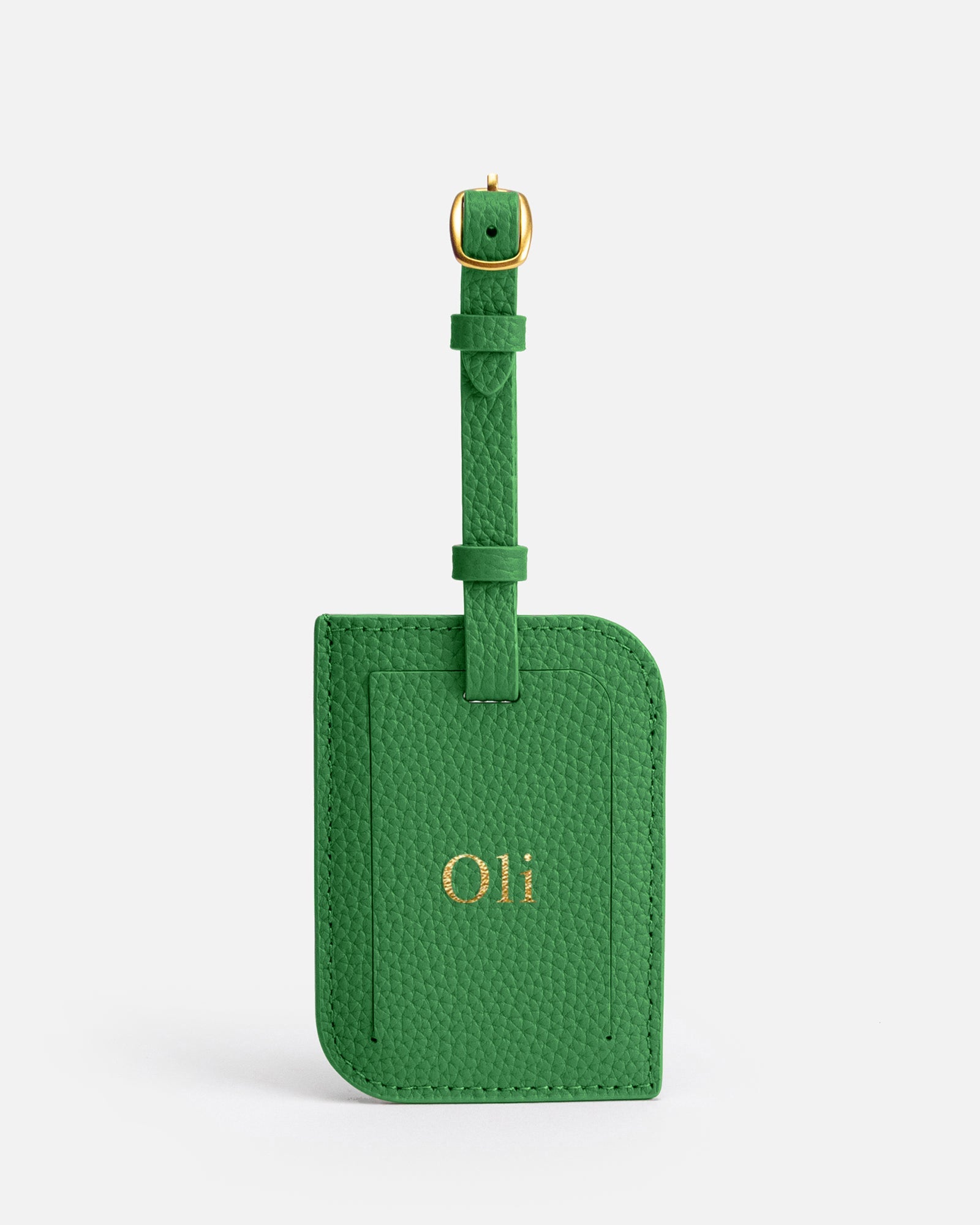 Image of Badge & Pass Holders. Product name - OLIVIA LUGGAGE TAG in Emerald colour by brand - GROUP48