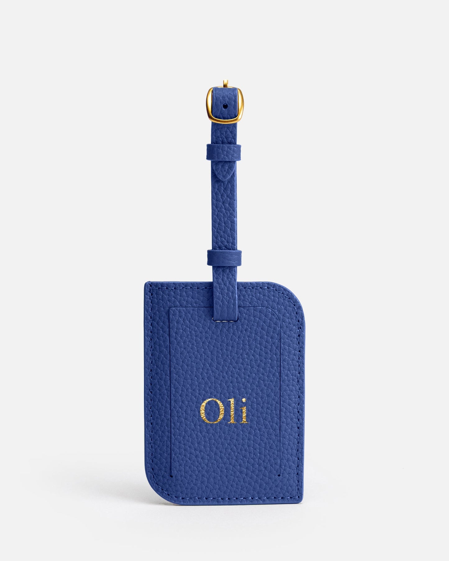 Image of Badge & Pass Holders. Product name - Olivia Luggage Tag Ocean Blue in Blue colour by brand - The Daily Edited