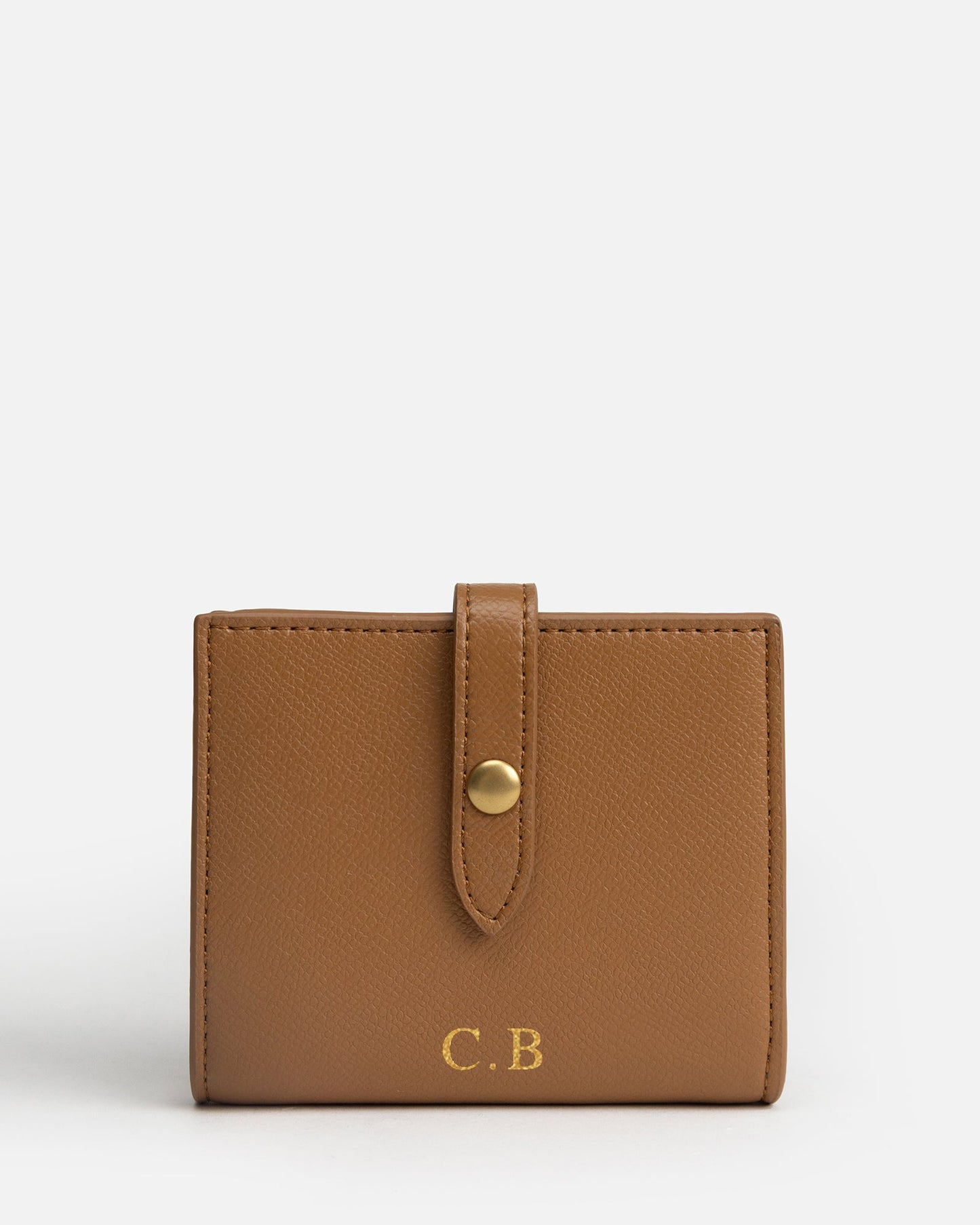 Image of Wallets & Money Clips. Product name - Essentials Tab Wallet Tan in Tan colour by brand - The Daily Edited