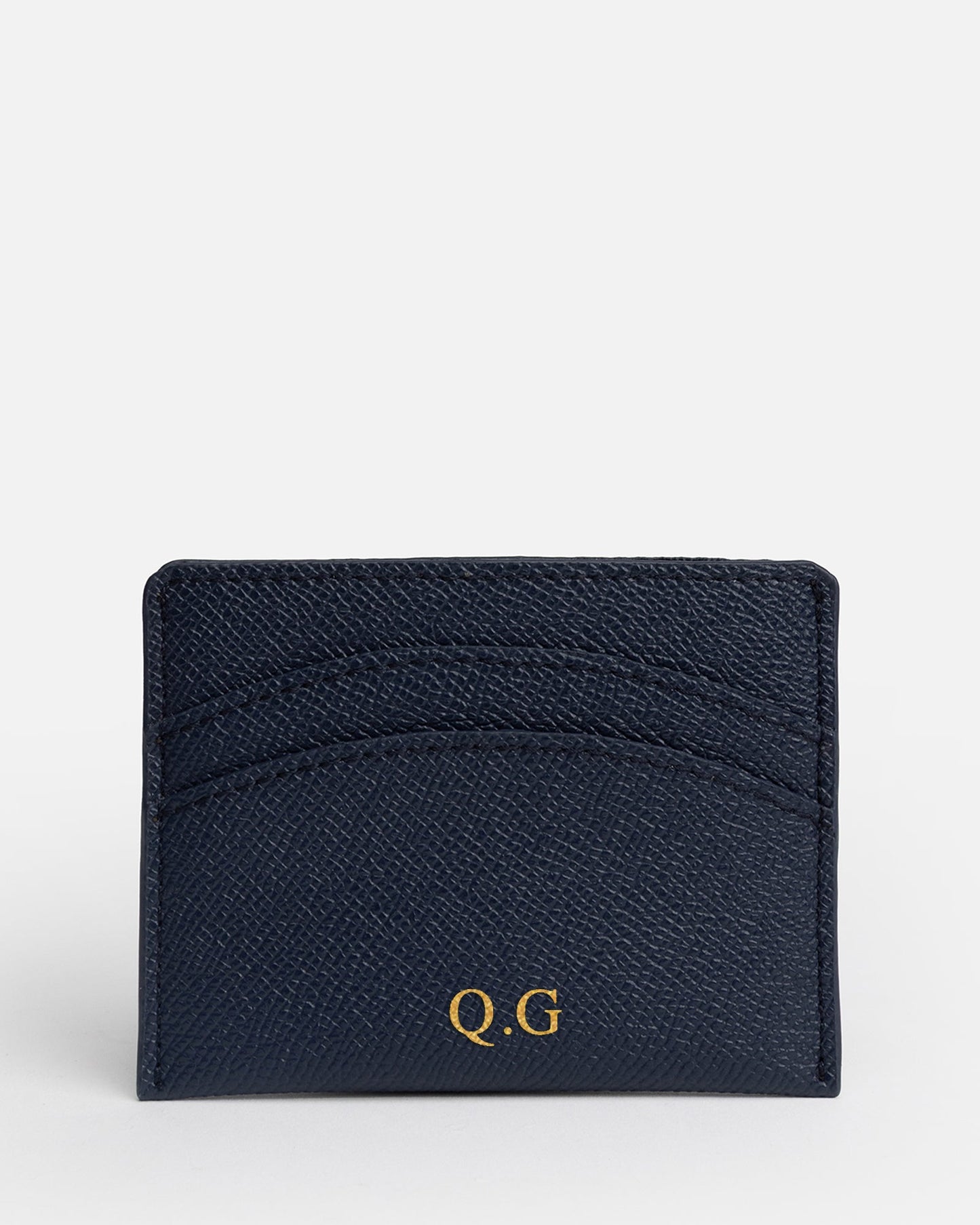 Image of Wallets & Money Clips. Product name - Essentials Double Cardholder Navy in Navy colour by brand - The Daily Edited