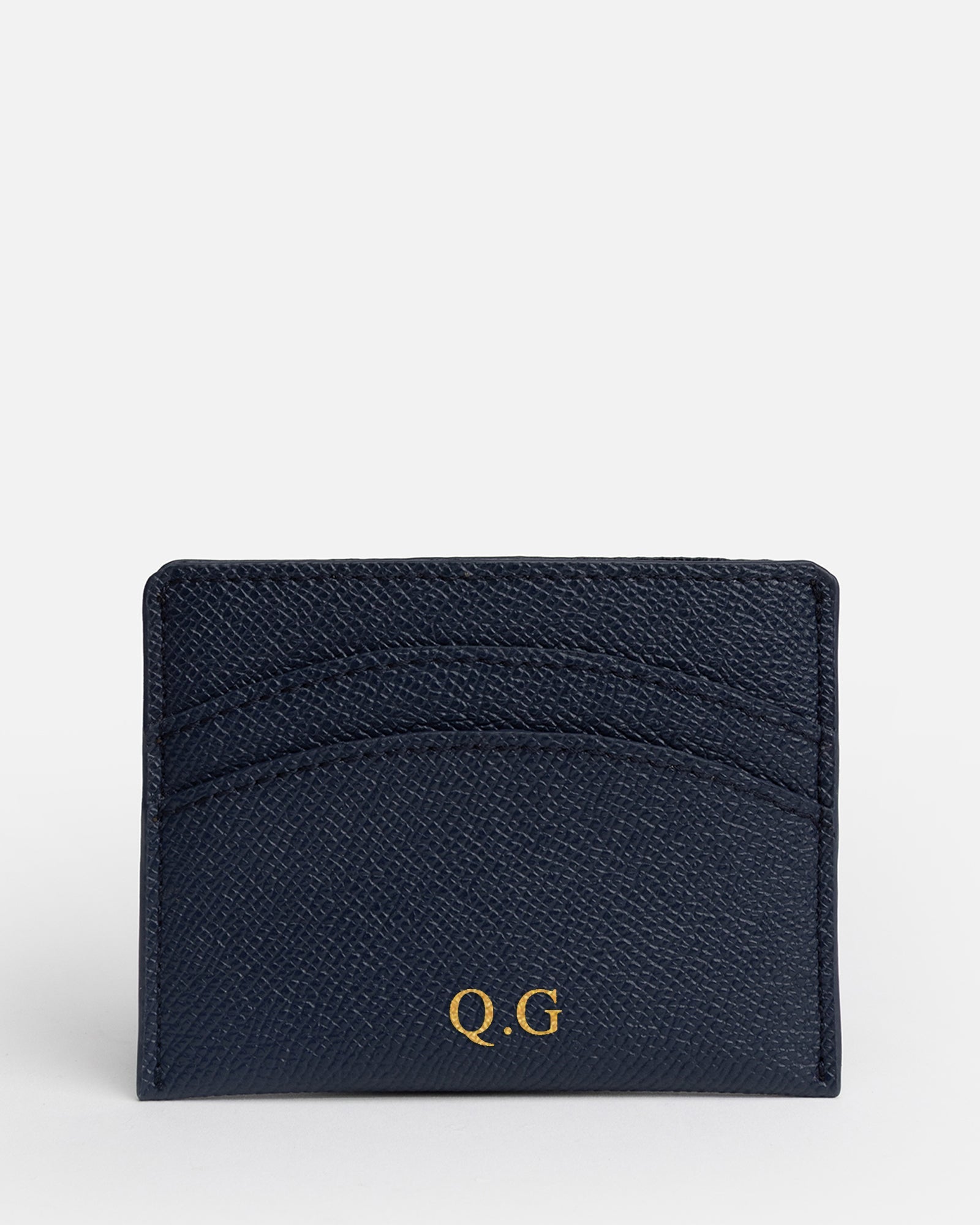Image of Wallets & Money Clips. Product name - Essentials Double Cardholder Navy in Navy colour by brand - The Daily Edited