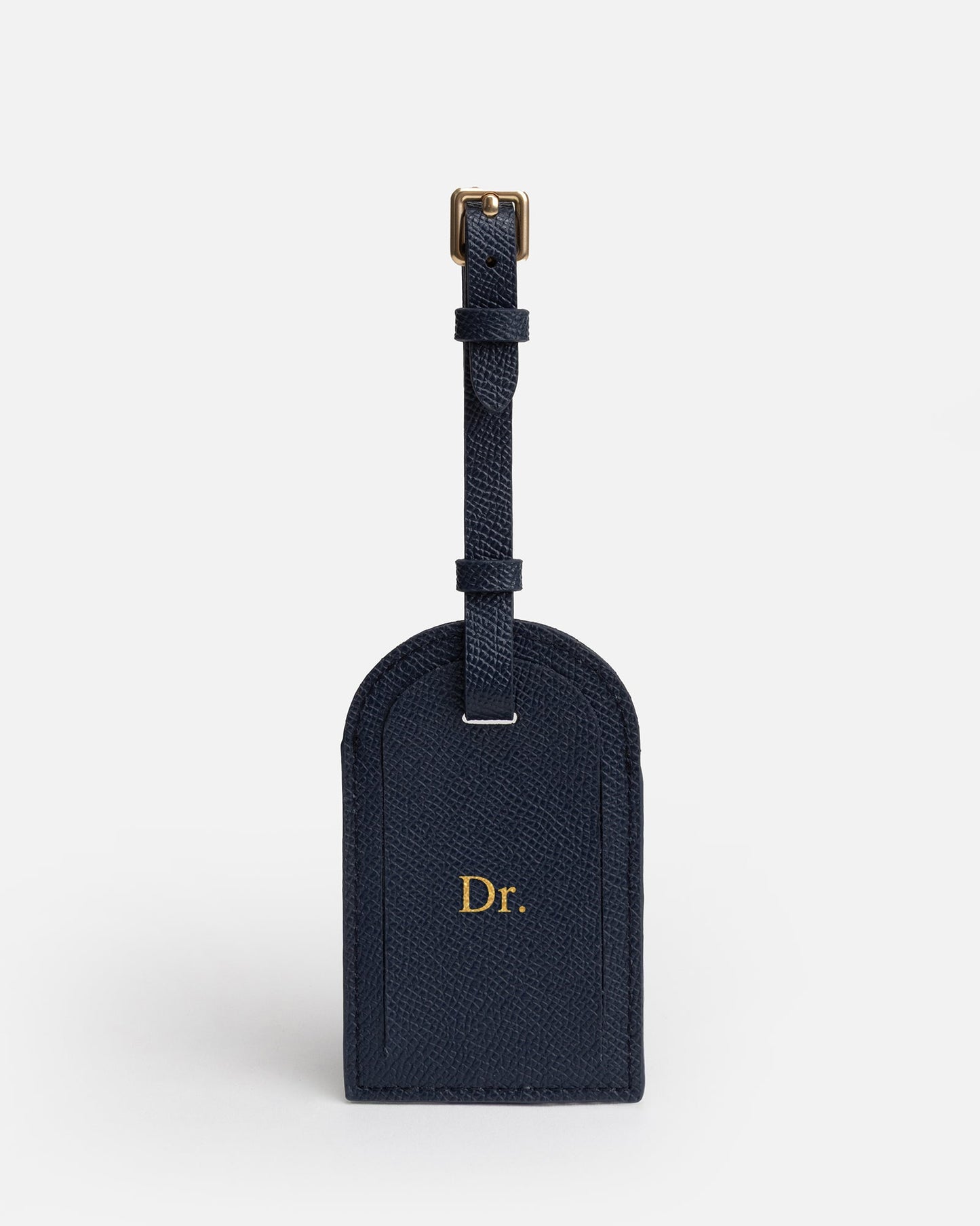 Image of Badge & Pass Holders. Product name - Essentials Square Luggage Tag Navy in Navy colour by brand - The Daily Edited