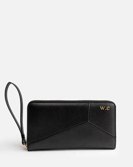 Image of Wallets & Money Clips. Product name - Frankie Zip Wallet Black in Black colour by brand - The Daily Edited