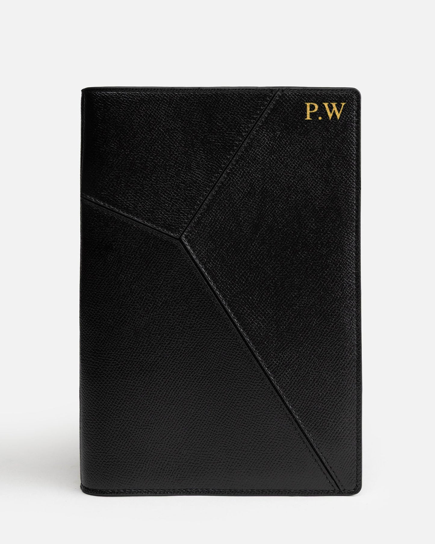 Image of Notebooks & Notepads. Product name - Frankie A5 Notebook Holder Black in Black colour by brand - The Daily Edited