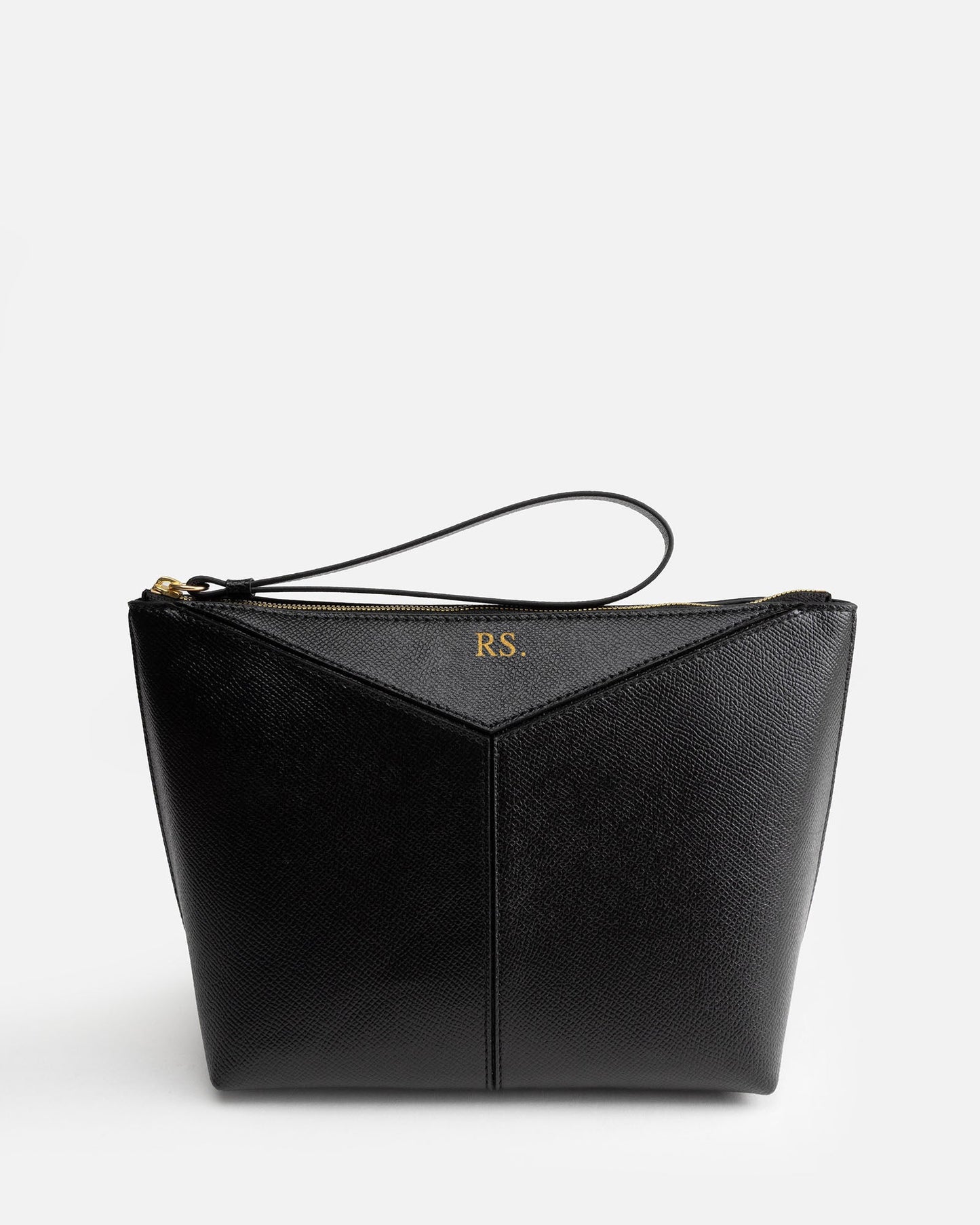 Image of Bags. Product name - Frankie Cosmetic Pouch Black in Black colour by brand - The Daily Edited