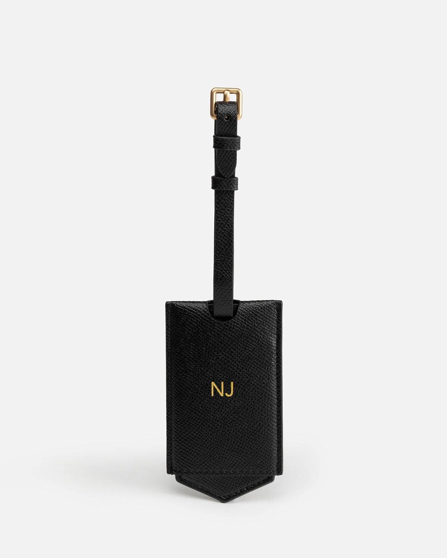 Image of Badge & Pass Holders. Product name - Frankie Luggage Tag Black in Black colour by brand - The Daily Edited