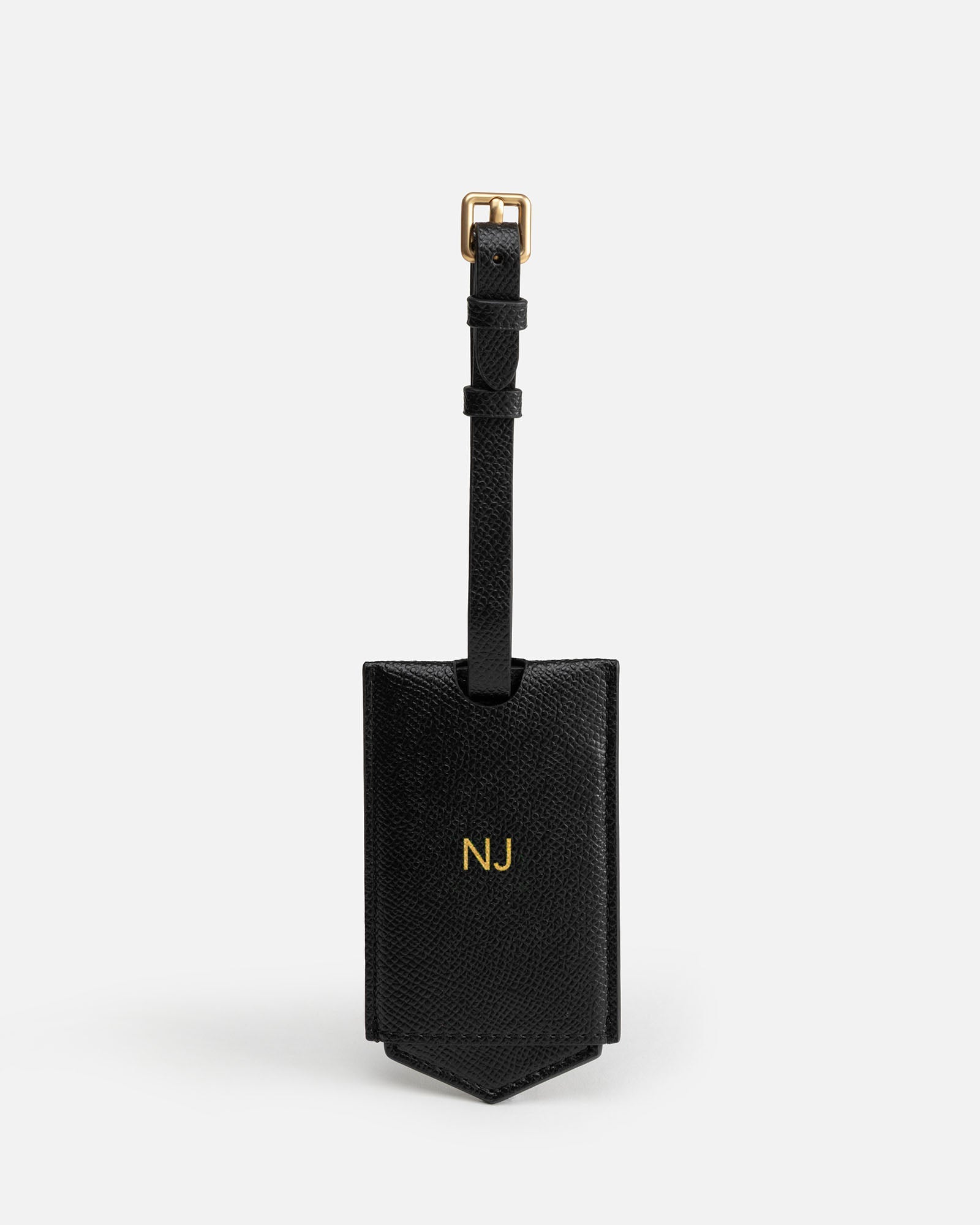 Image of Badge & Pass Holders. Product name - Frankie Luggage Tag Black in Black colour by brand - The Daily Edited