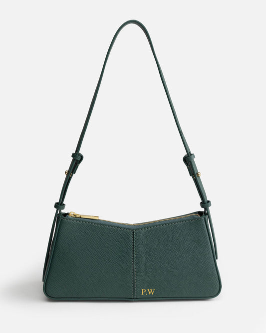 Image of Bags. Product name - Frankie Shoulder Bag Green in Green colour by brand - The Daily Edited
