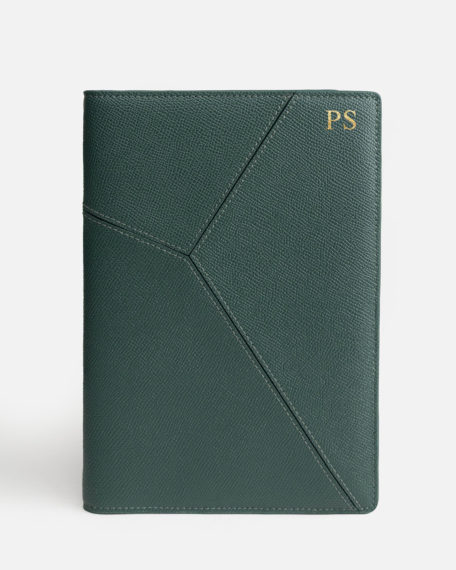 Image of Notebooks & Notepads. Product name - Frankie A5 Notebook Holder Green in Green colour by brand - The Daily Edited