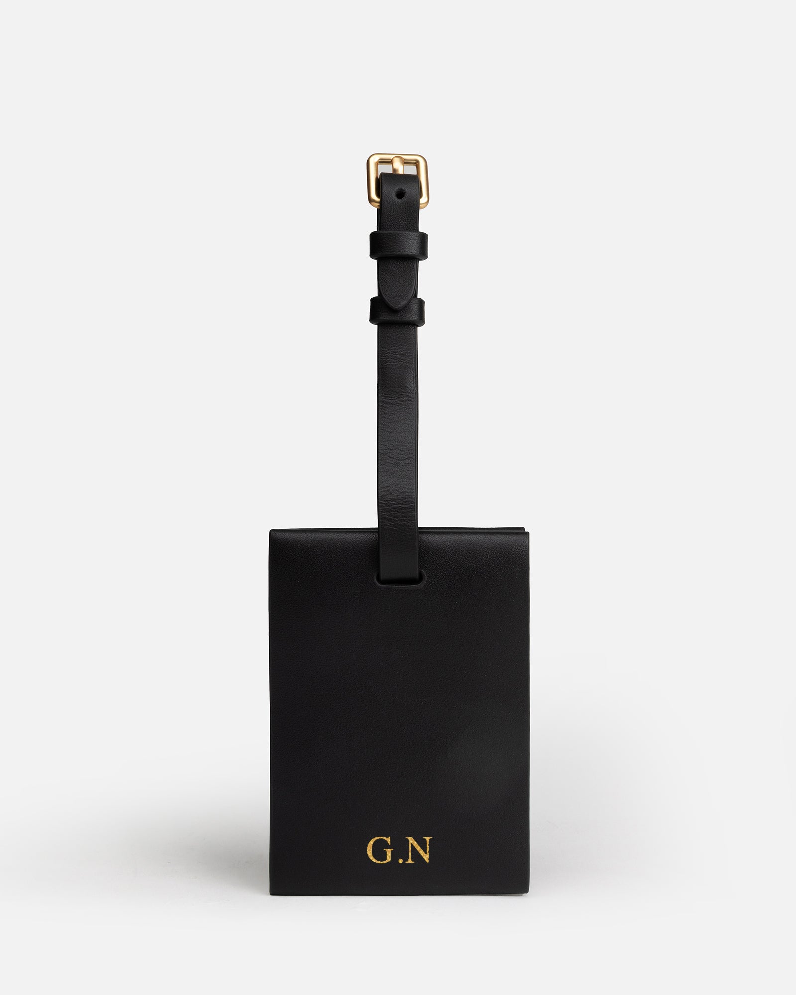 Image of Badge & Pass Holders. Product name - Remy Luggage Tag Black in Black colour by brand - The Daily Edited