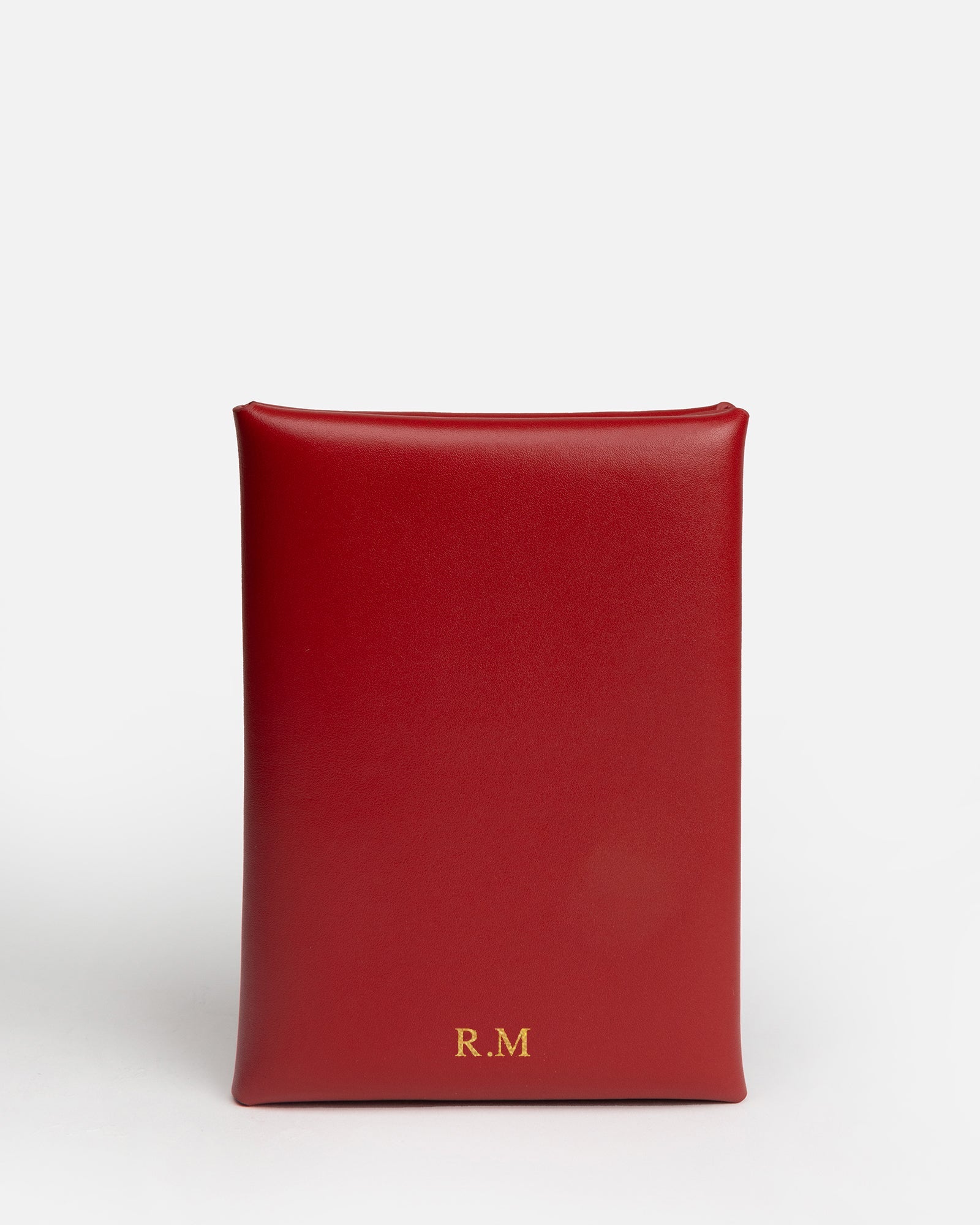 Image of Badge & Pass Holders. Product name - Remy Passport Sleeve Red in Red colour by brand - The Daily Edited