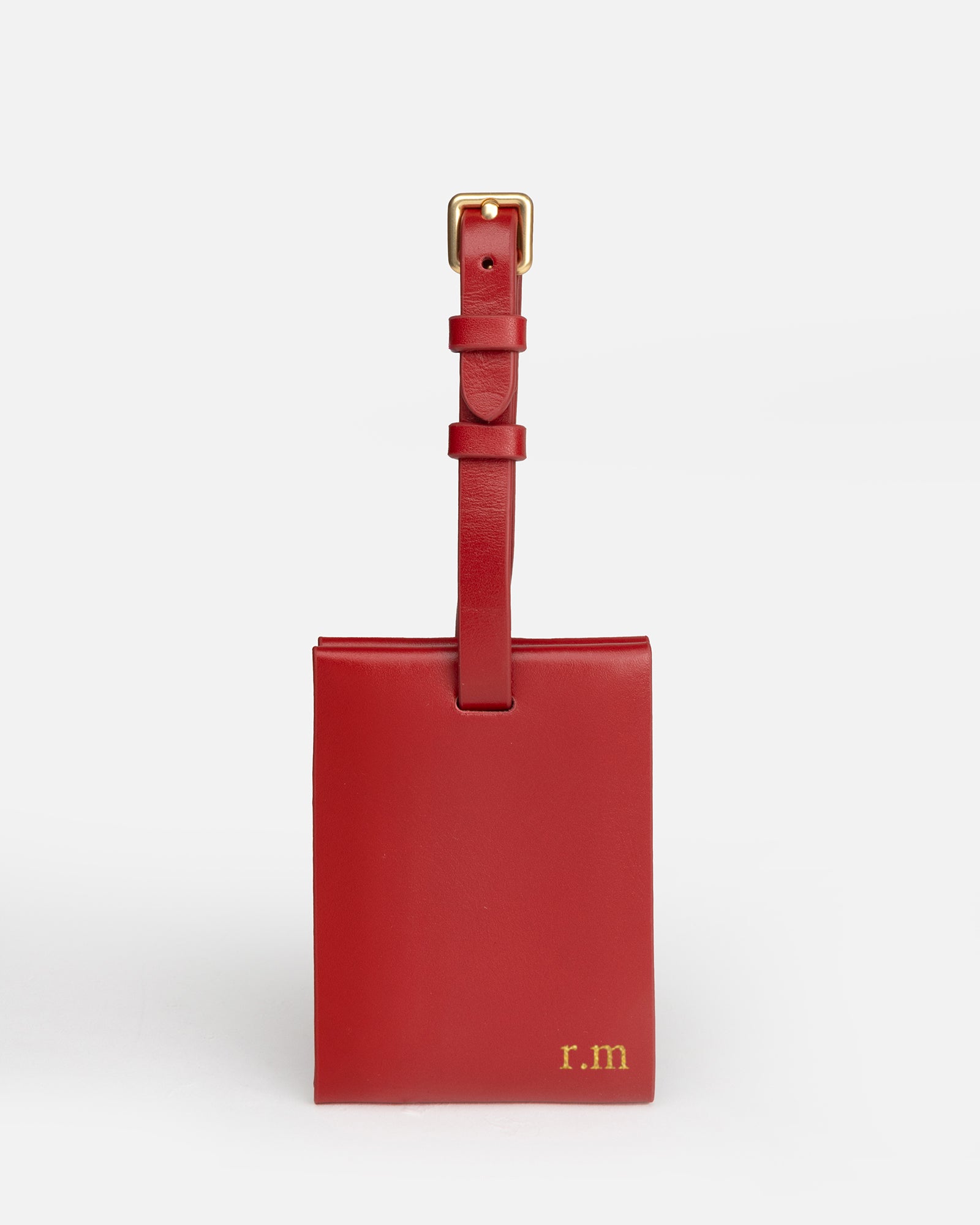 Image of Badge & Pass Holders. Product name - Remy Luggage Tag Red in Red colour by brand - The Daily Edited