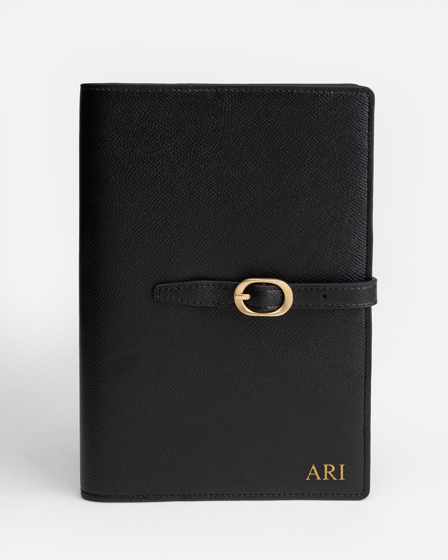 Image of Notebooks & Notepads. Product name - Aria A5 Notebook Holder Black in Black colour by brand - The Daily Edited