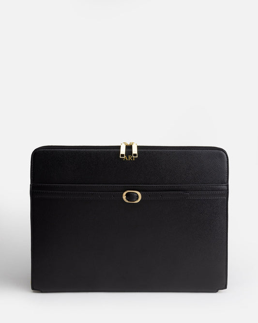 Image of Electronics Accessories. Product name - Aria 13" Laptop Cover Black in Black colour by brand - The Daily Edited