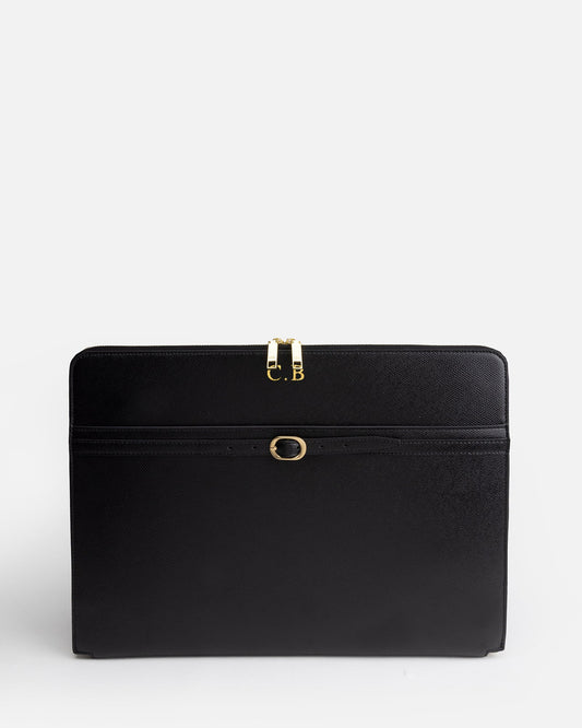 Image of Electronics Accessories. Product name - Aria 15" Laptop Cover Black in Black colour by brand - The Daily Edited