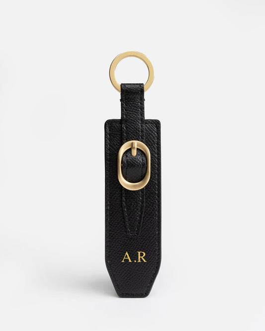 Image of Keychains. Product name - Aria Keyring Black in Black colour by brand - The Daily Edited