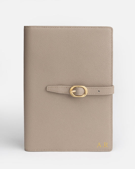 Image of Notebooks & Notepads. Product name - Aria A5 Notebook Holder Sepia in Sepia colour by brand - The Daily Edited