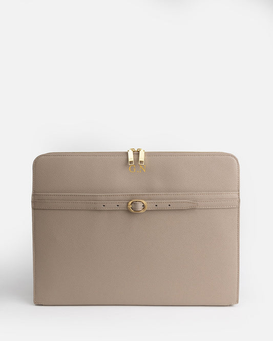 Image of Electronics Accessories. Product name - Aria 13" Laptop Cover Sepia in Sepia colour by brand - The Daily Edited