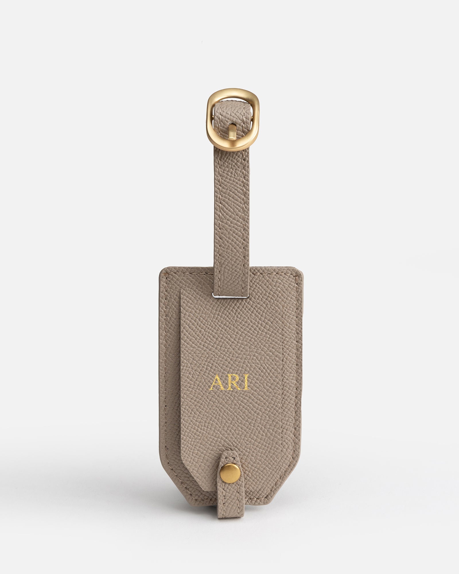 Image of Badge & Pass Holders. Product name - Aria Luggage Tag Sepia in Sepia colour by brand - The Daily Edited