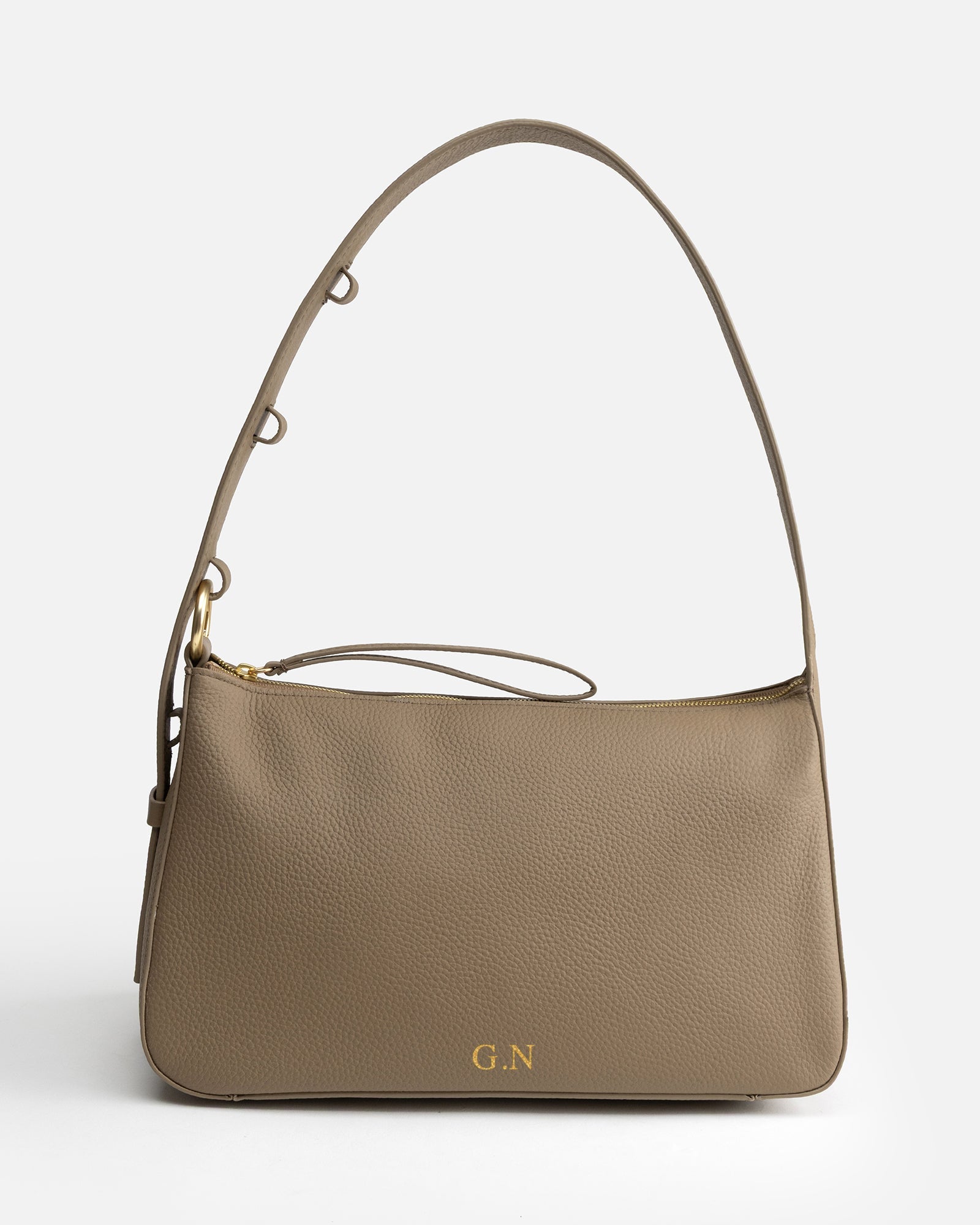 Image of Bags. Product name - Olivia Small Hobo Sepia in Sepia colour by brand - The Daily Edited