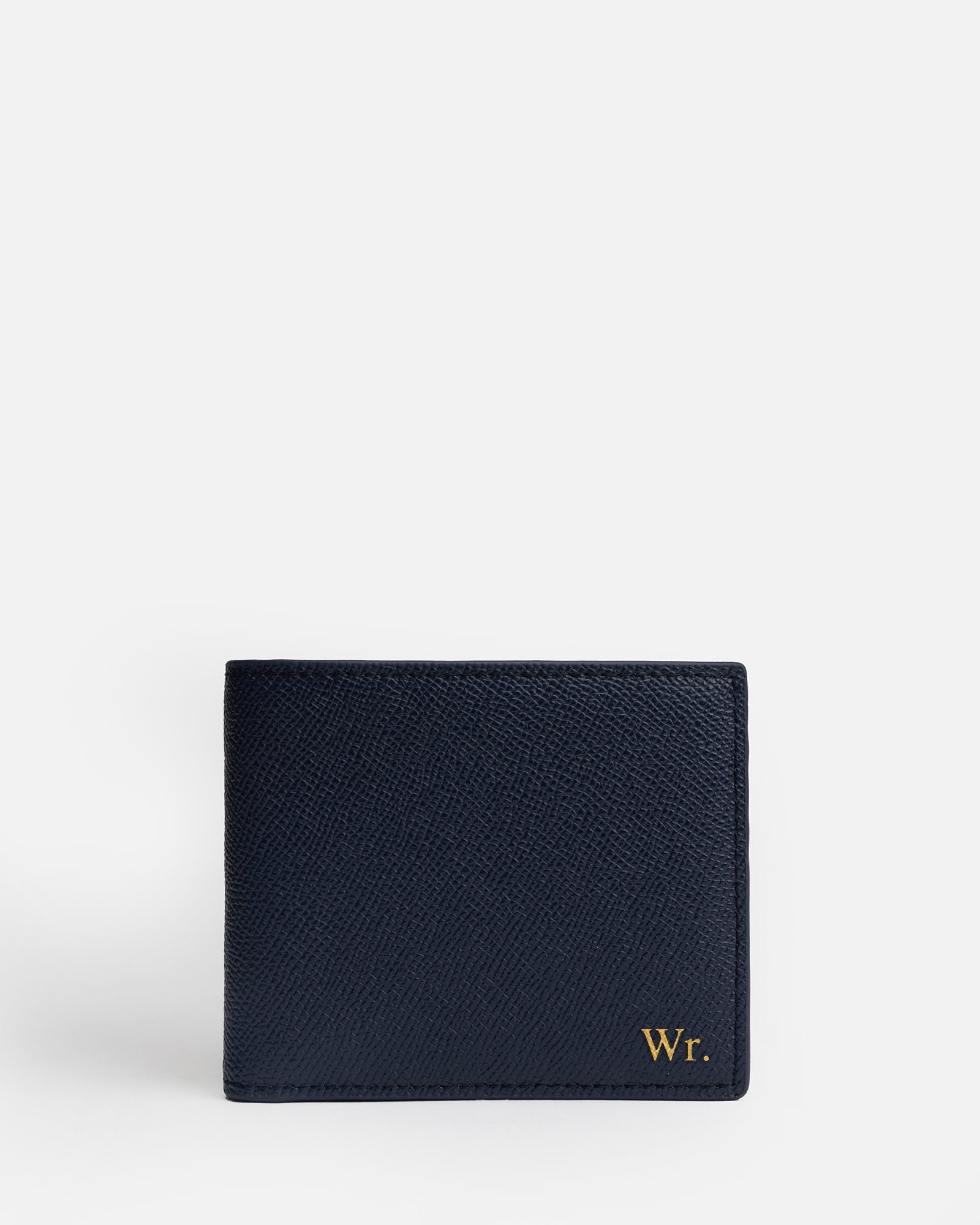 Image of Wallets & Money Clips. Product name - Essentials Slim Bifold Wallet Navy in Navy colour by brand - The Daily Edited
