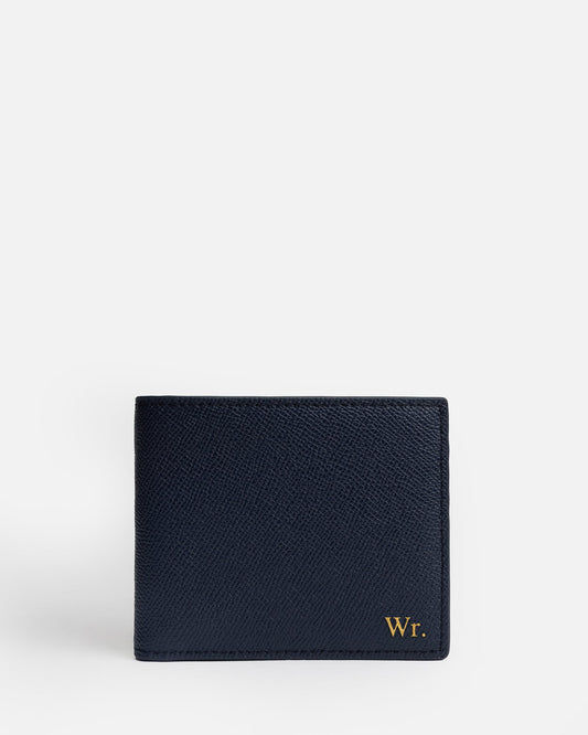 Image of Wallets & Money Clips. Product name - Essentials Slim Bifold Wallet Navy in Navy colour by brand - The Daily Edited