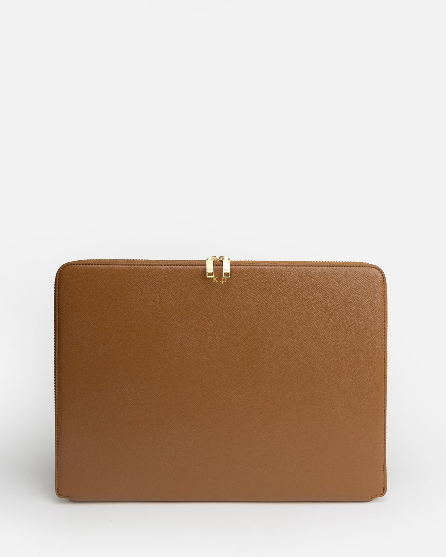 Image of Electronics Accessories. Product name - Essentials 15" Laptop Cover Tan in Tan colour by brand - The Daily Edited