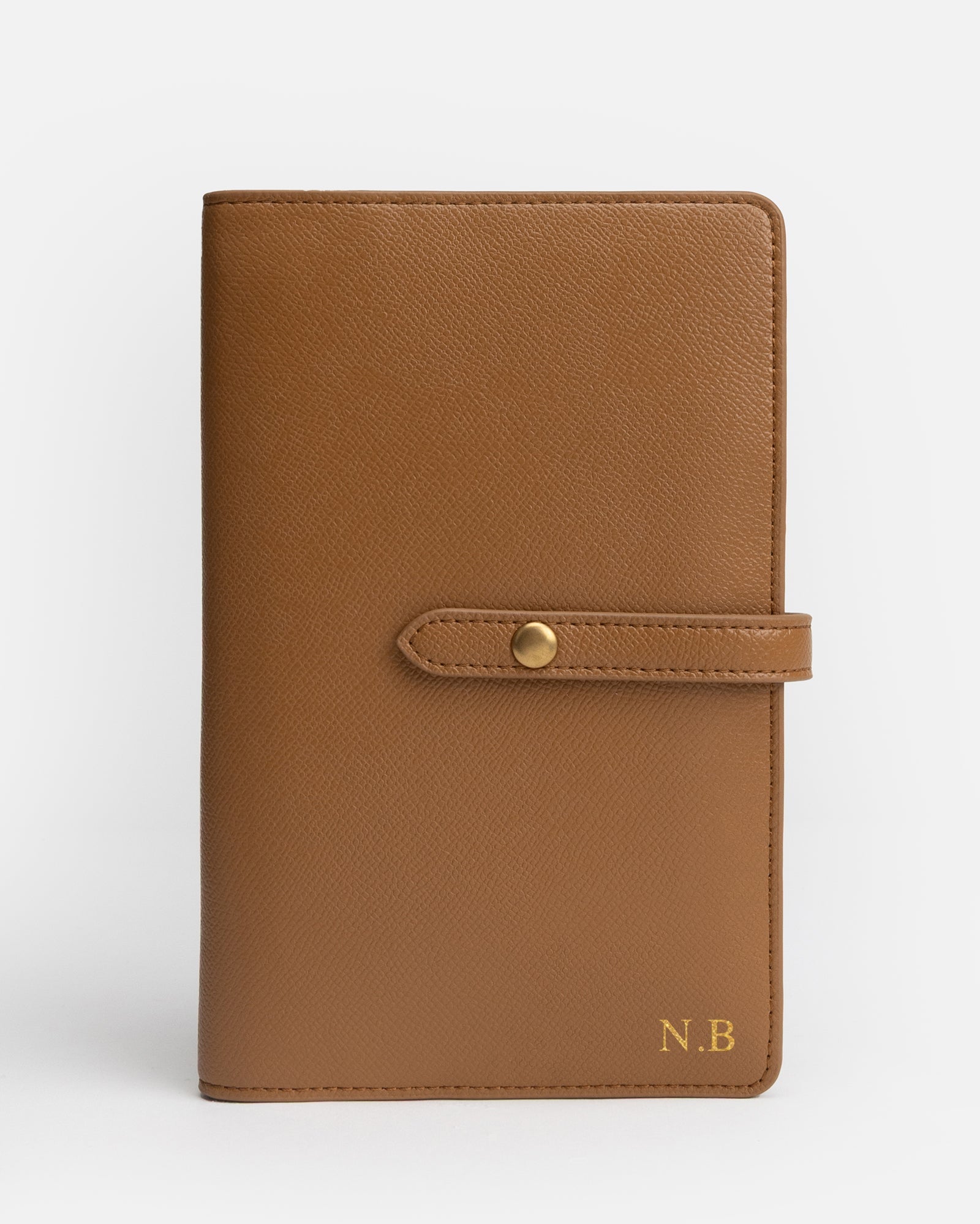 Image of Wallets & Money Clips. Product name - Essentials Flat Travel Wallet Tan in Tan colour by brand - The Daily Edited