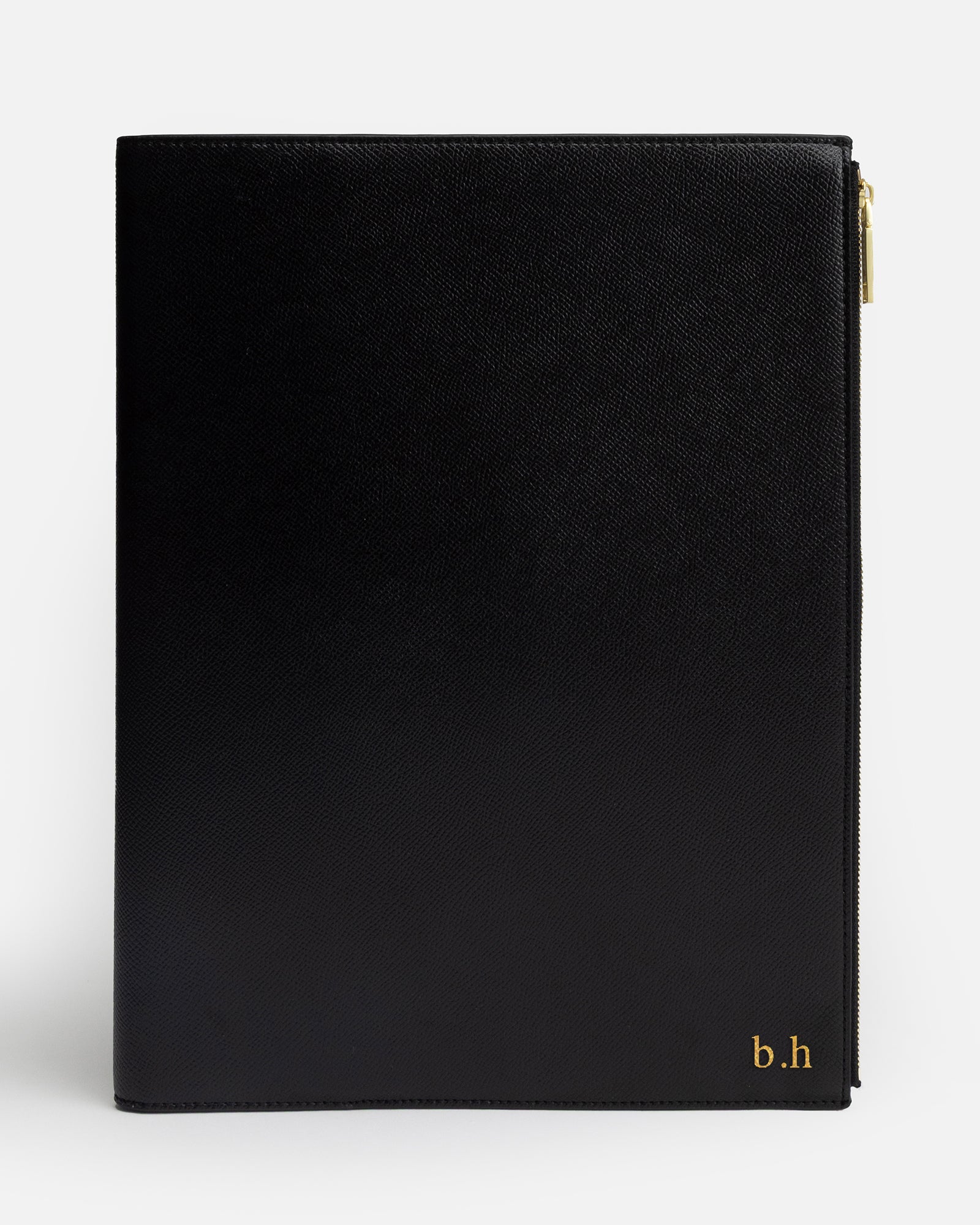 Image of Notebooks & Notepads. Product name - Essentials A4 Zip Compendium Black in Black colour by brand - The Daily Edited