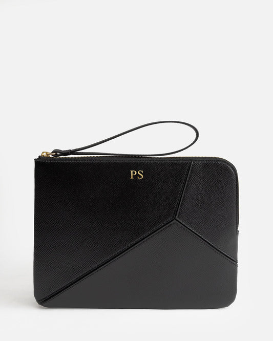 Image of Bags. Product name - Frankie Pouch Black in Black colour by brand - The Daily Edited