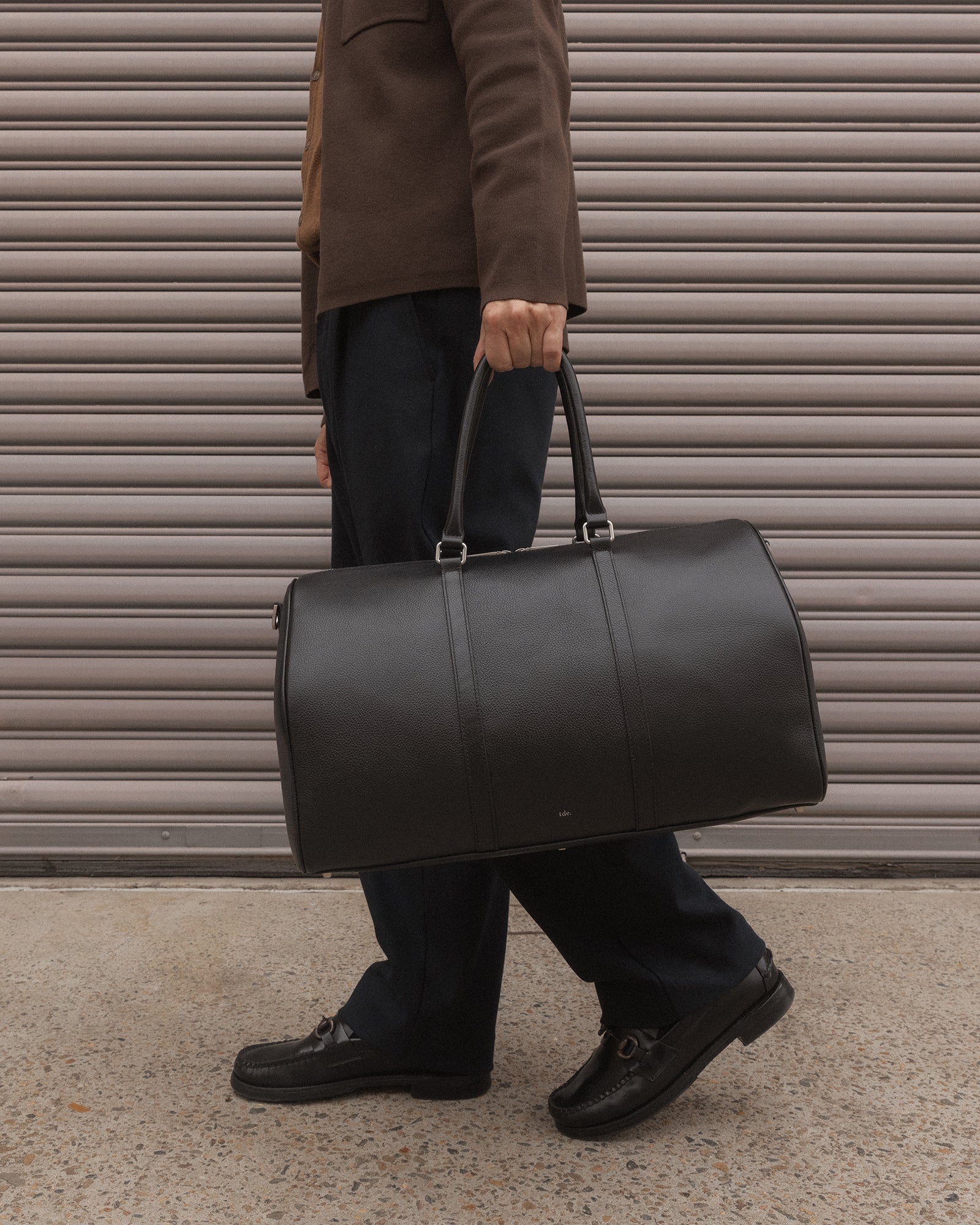 Image of Bags. Product name - Jude Weekend Bag Small Black and Silver in Black colour by brand - GROUP48