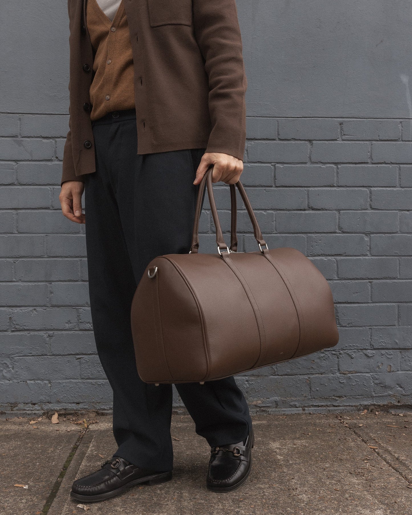 Image of Bags. Product name - Jude Weekend Bag Small Chestnut in Chestnut colour by brand - GROUP48