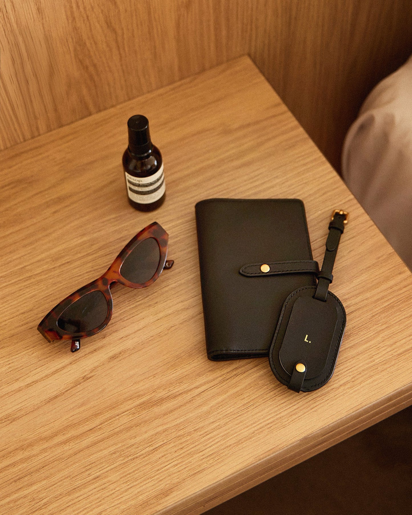 The Daily Edited Isla Travel Document Holder (Black)