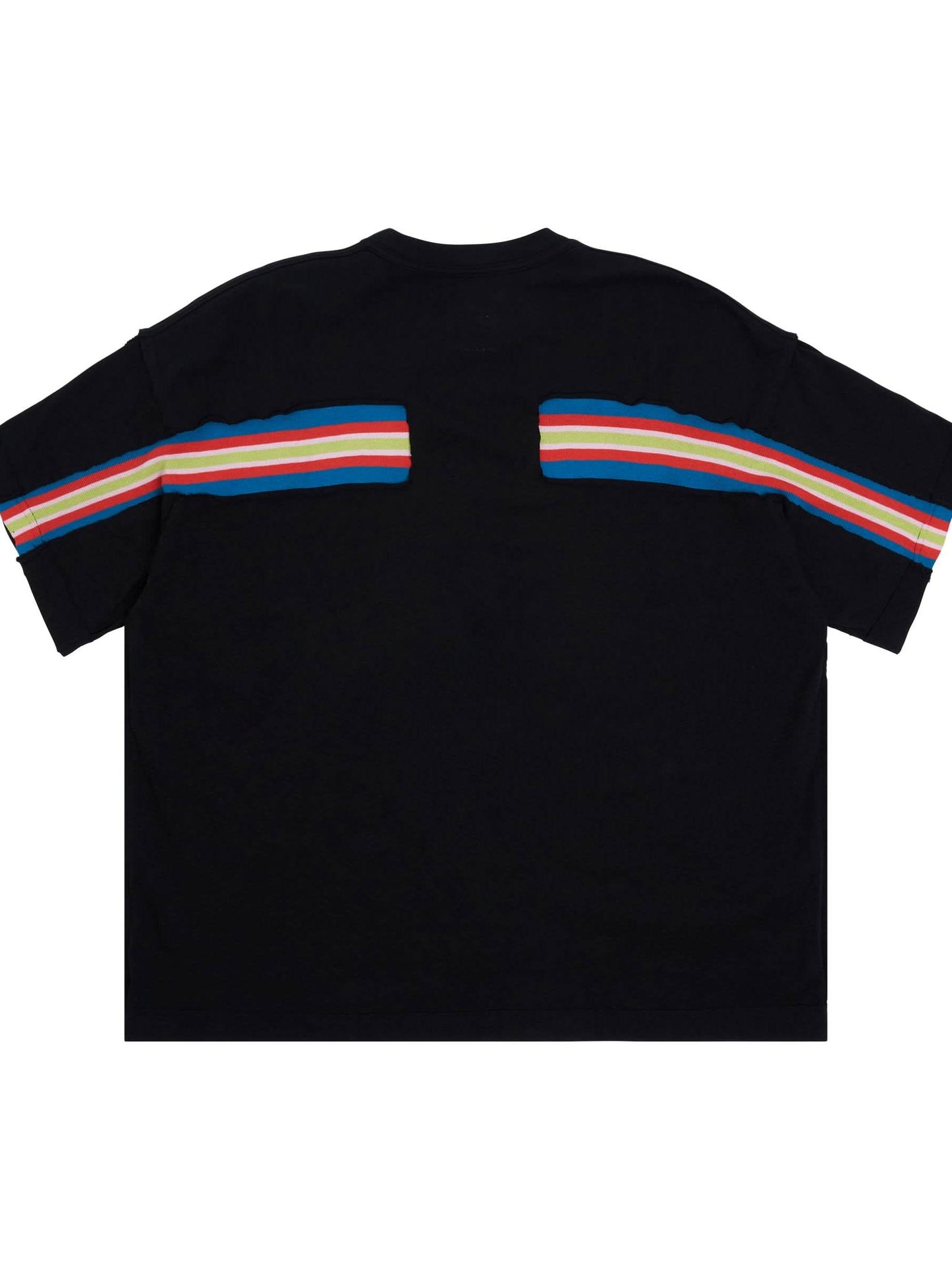 FACETASM Inside-Out Rib Big T-Shirt with Destroyed Pocket (Black)