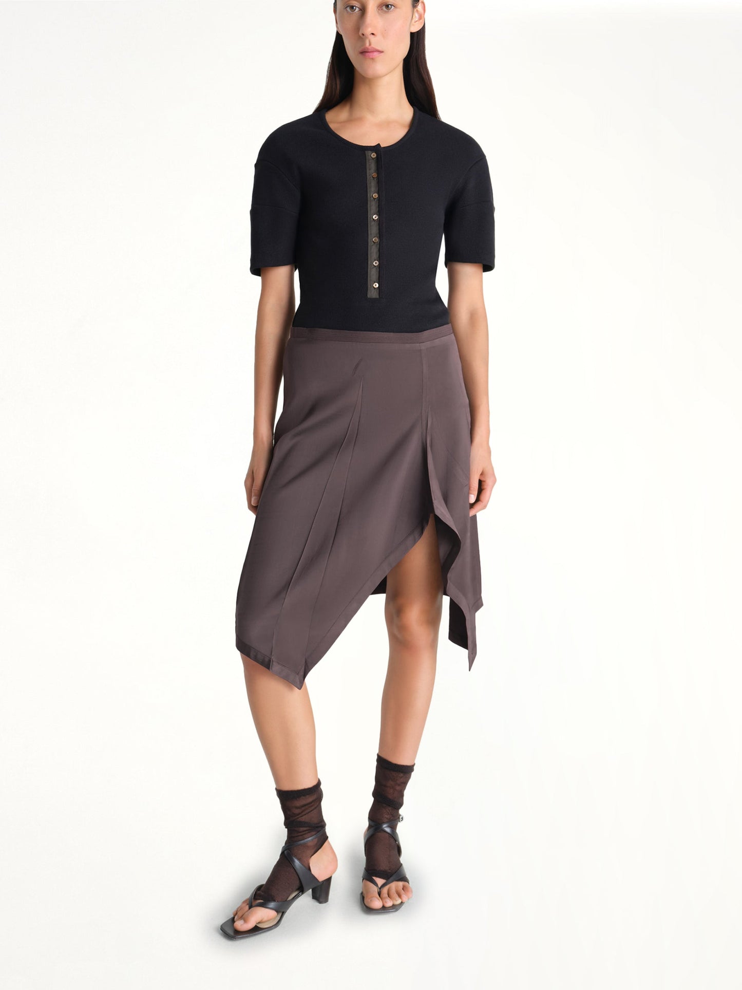LEMAIRE Fitted Henley (Black)