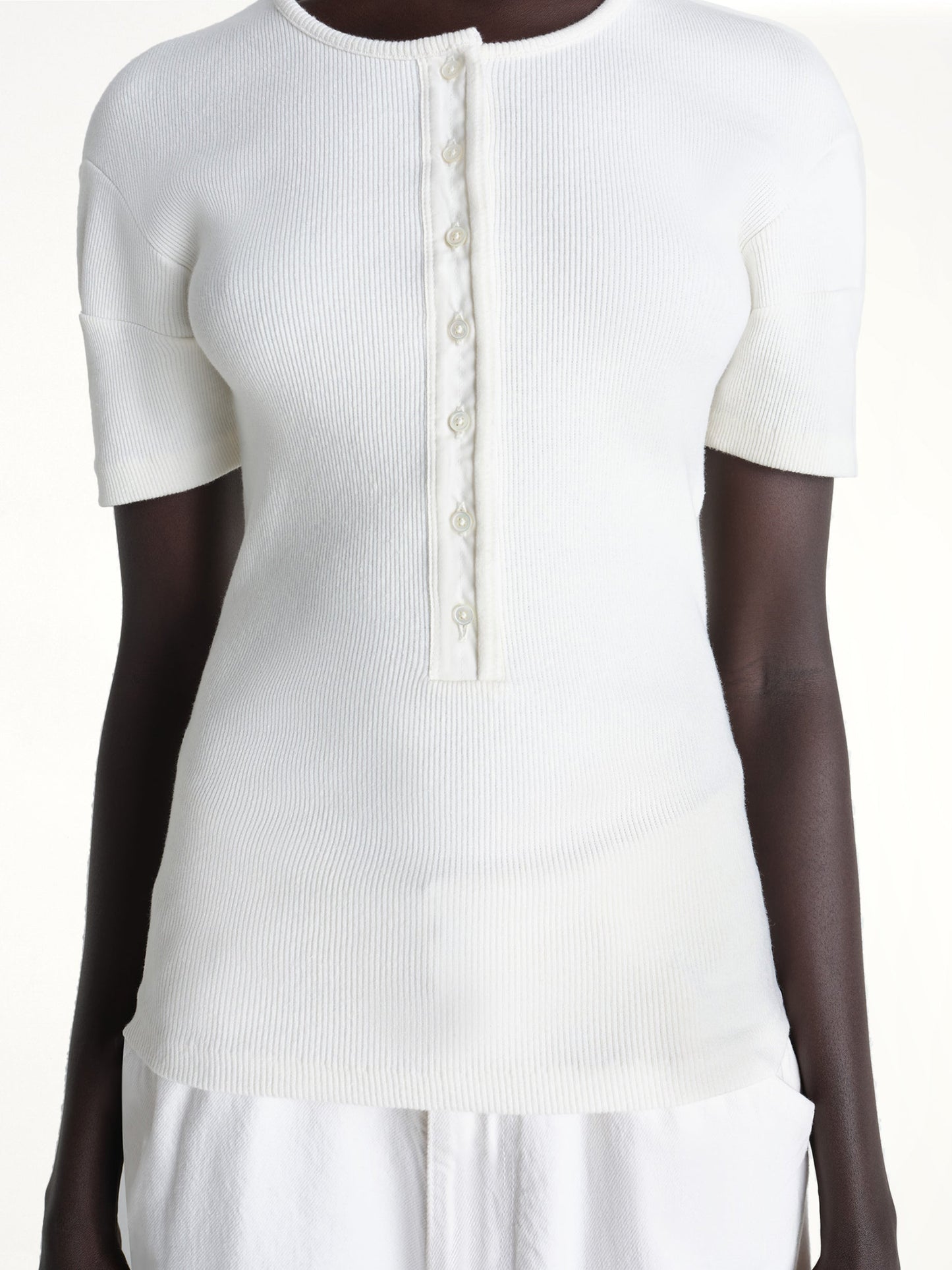 LEMAIRE Fitted Henley (White)