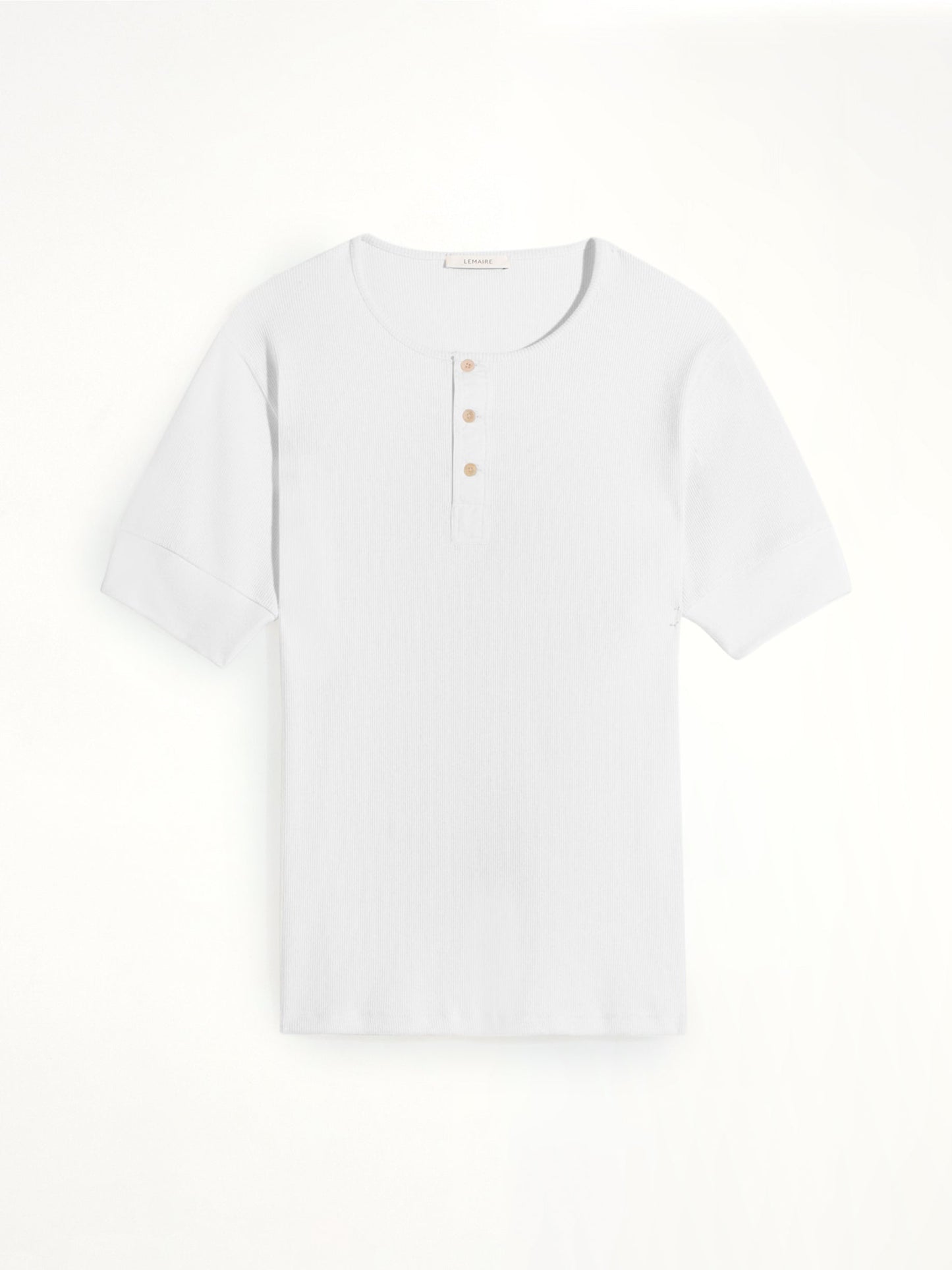 LEMAIRE Rib Henley Top (White)