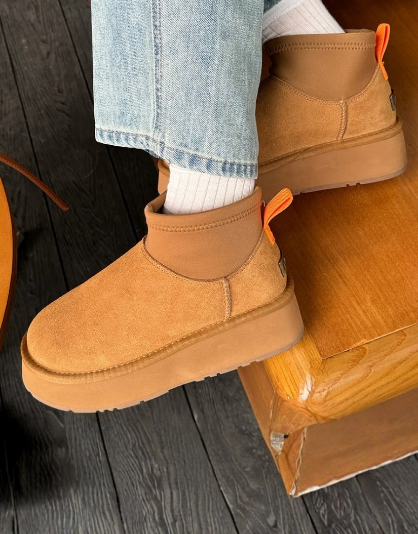 UGG EVERAU® Mini Ethel Platform Boots (Chestnut)