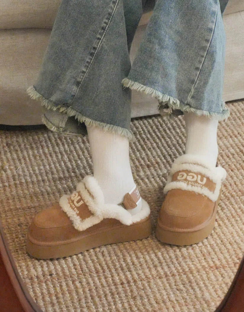 Ugg AUSTRALIAN SHEPHERD® Rilee Platform Slippers (Chestnut)