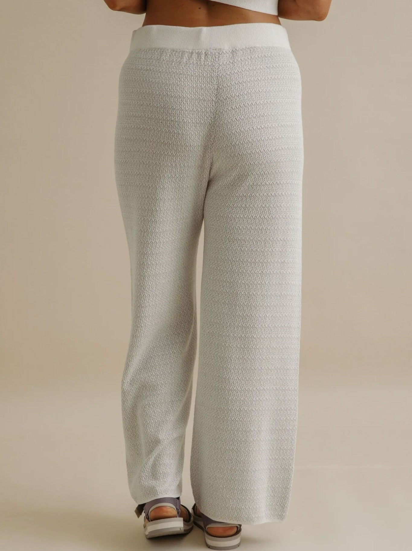 Talamaya Crepe Knitted Pant (Milk Silver Haze)