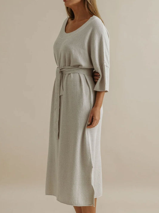Talamaya Retreat Cotton Twist Dress (Silver Salt)