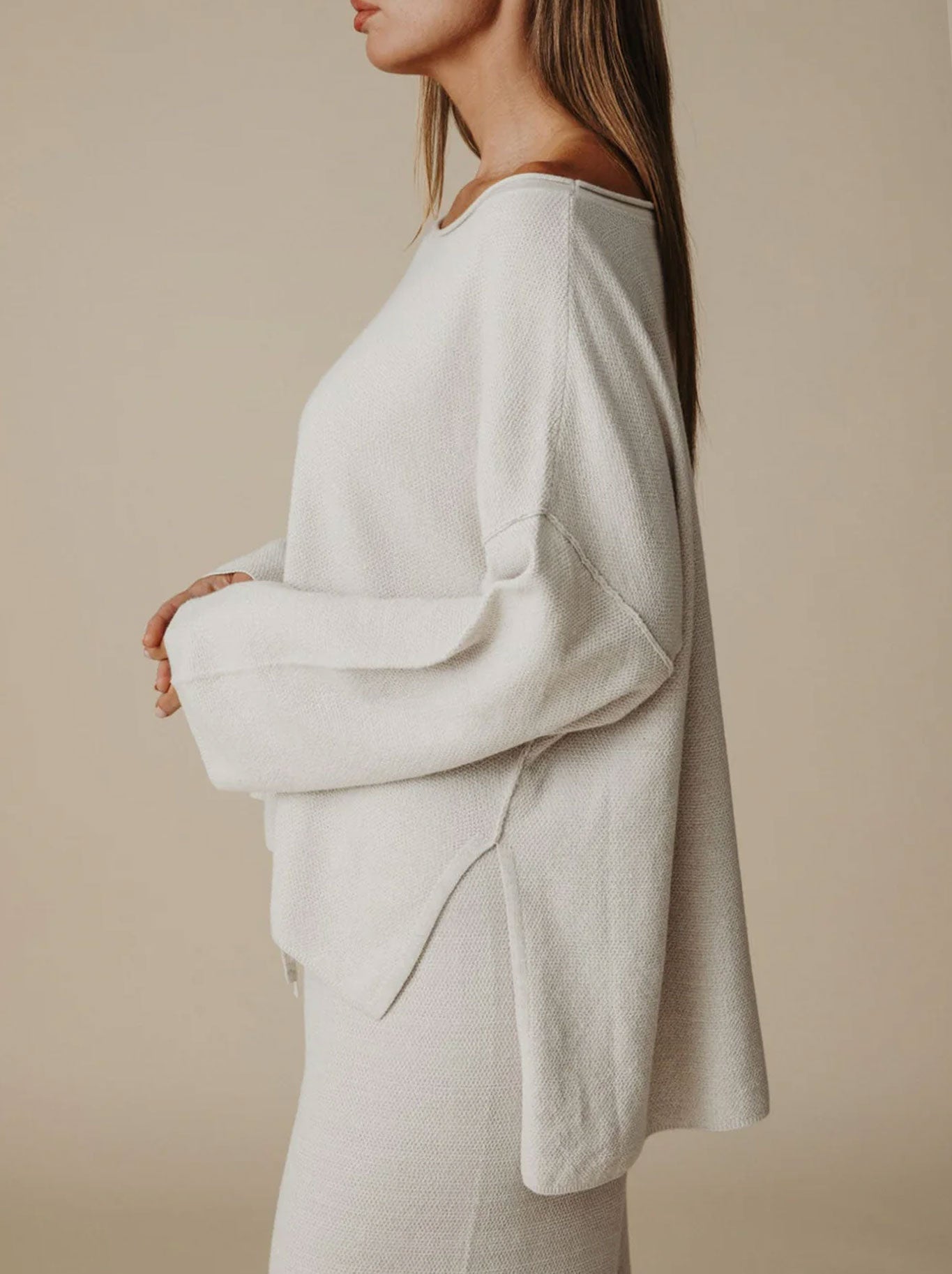 Talamaya Retreat Cotton Twist Pullover (Silver Salt)