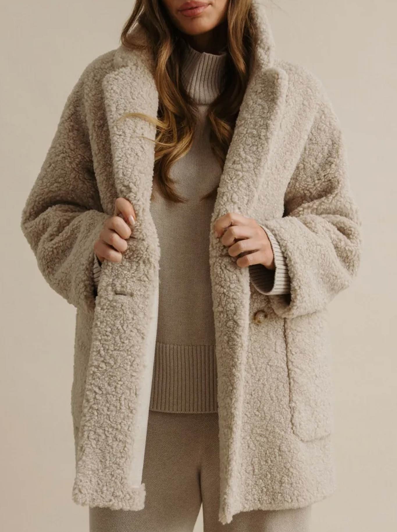 Image of Coats & Jackets. Product name - Talamaya Polar Faux Fur Coat in Amaranth colour by brand - Talamaya