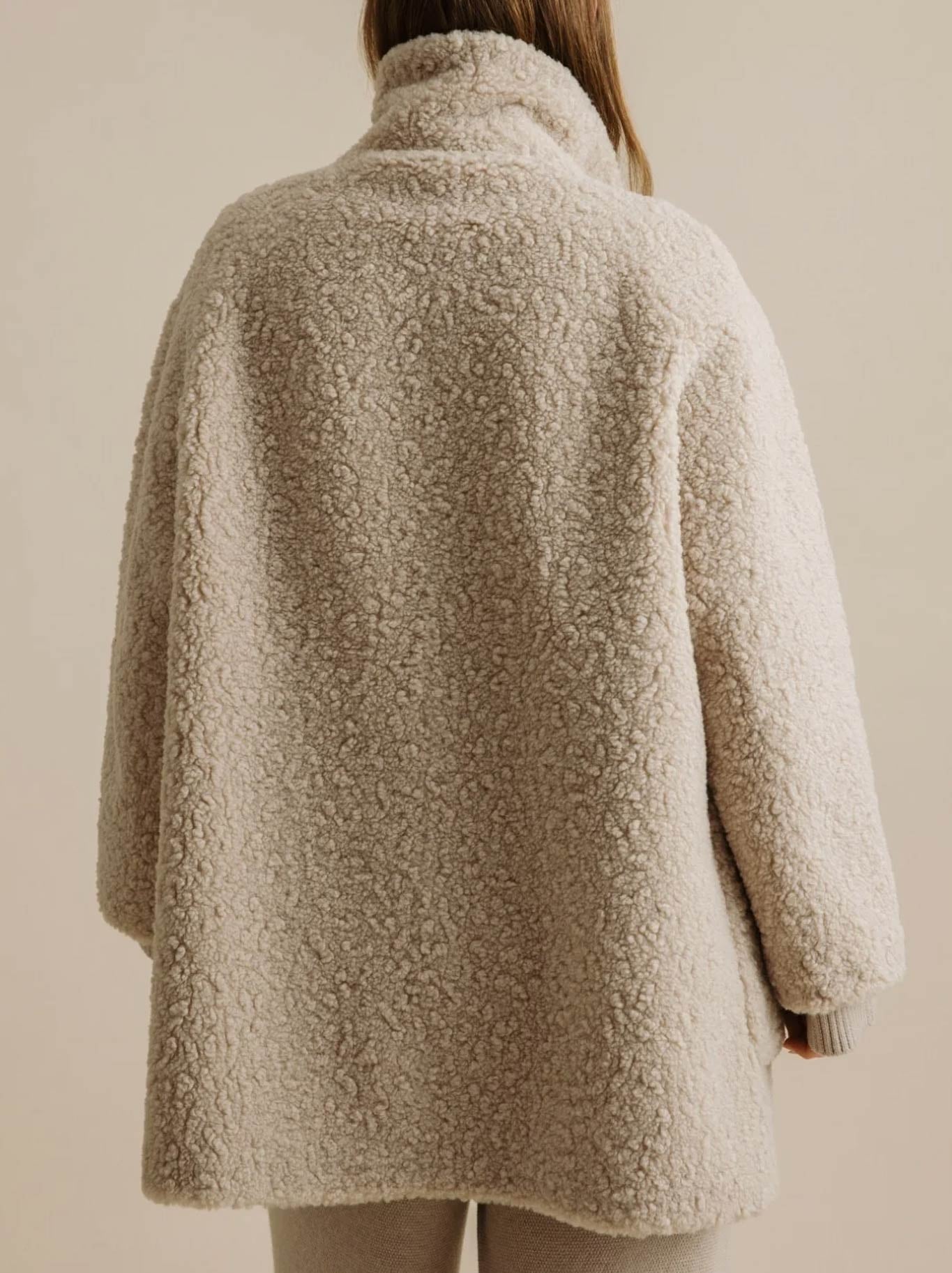 TALAMAYA POLAR FAUX FUR COAT (Amaranth)