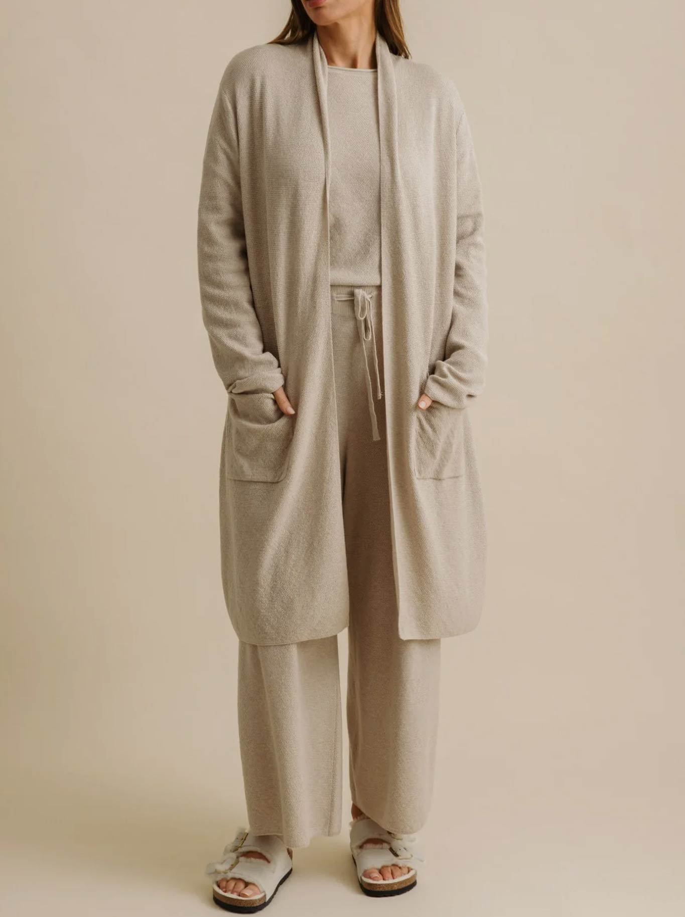 Talamaya Winter Retreat Shawl Cardi (Wheat)