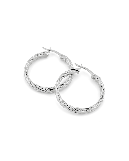 LAVANA Tango Silver Hoop Earrings