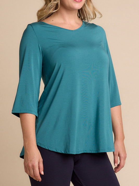 TANI TILLY 3/4 SLEEVE TOP (Peacock)