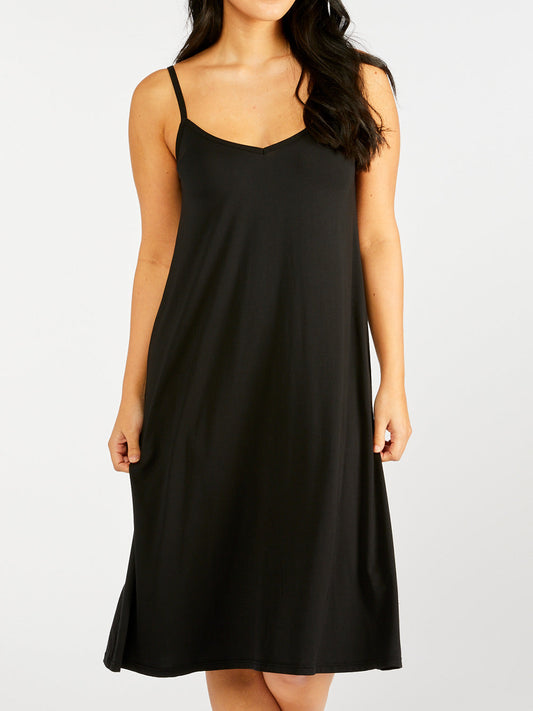 Image of Dresses. Productname: TANI AMY SLIP in Black colour by brand - Tani