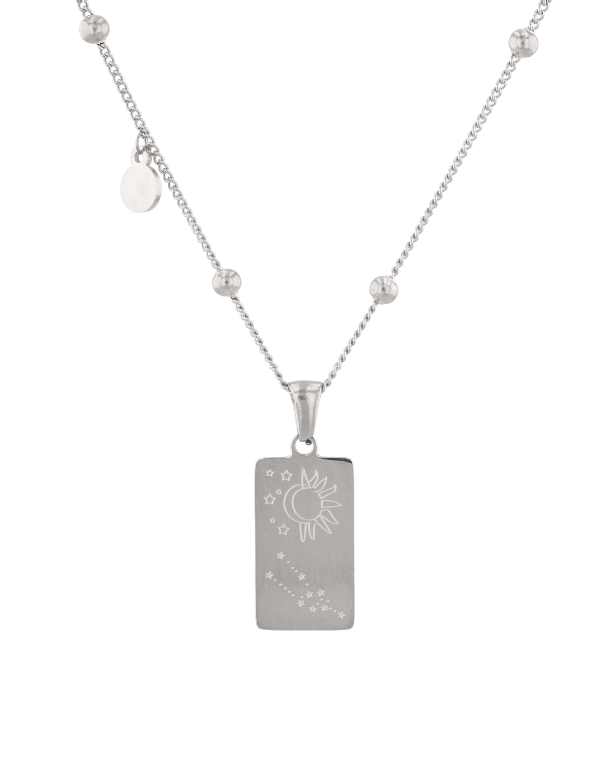 LAVANA Taurus Silver Zodiac Tag Necklace