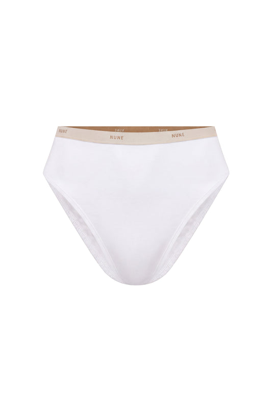 NUNE High Cut High Waisted Brief (White)